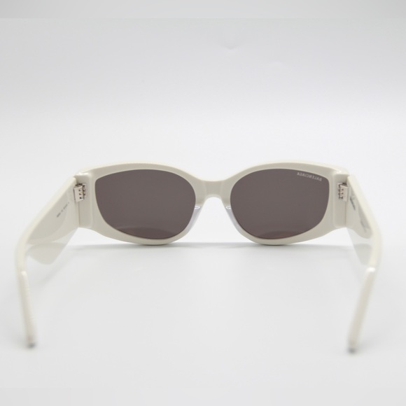 NEW BALENCIAGA BB0258S 003 OVERSIZED WOMEN WHITE SUNGLASSES BALENCIAGA - Picture 8 of 13